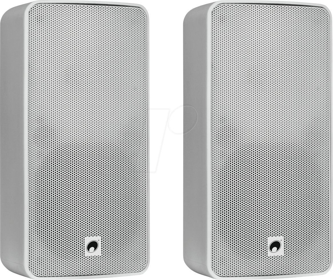 4026397629736 - OMNI 11036955 - 2-Wege-Lautsprecherpaar mit Halterung 80 W 16 Ohm weiß