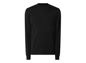 4026399036662 - Rundhalspullover Pullover Stehkragen 1 1 Arm Black