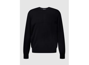 4026399045329 - Übergröße  Maerz Pullover O-Neck in reiner Merinowolle in Schwarz