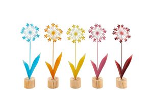 4026411061603 - Dekoblumen Colorato auf Holzsockel 5er-Set