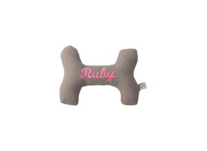 4026411549583 - Personalisierter Hundeknochen LEINEN II latte (Farbe gold)