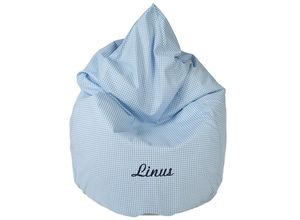 4026411556680 - Personalisierter Junior-Sitzsack UNI hellblau (Farbe apfelgrün)