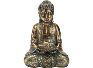 4026411705828 - Dekofigur Buddha mit Ginkgoschale