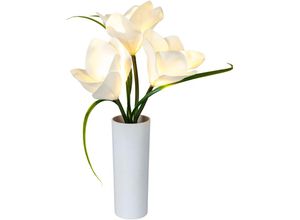 4026411706382 - LED-Blumen Magnolia in Vase (Farbe Weiß)