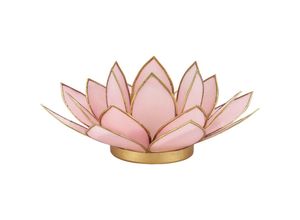 4026411706856 - Teelichthalter Lotus aus Capiz (Farbe pink)