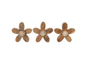 4026411709406 - Dekoblumen Wooden Flower 3er-Set