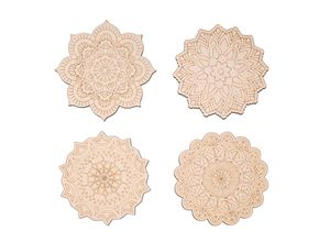 4026411709413 - Holz Mandalas Natural 4er-Set