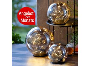 4026411719658 - Solarkugeln Smoky 3er-Set (Farbe Amber)