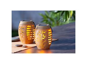 4026411719948 - Solar-Tischleuchte Bamboo Garden 2er-Set