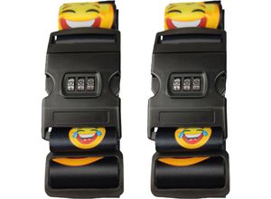 4026434439885 - Koffergurt - set - mit lachenden Smileys - 2 Stück - 2x0006-0311 - Basi