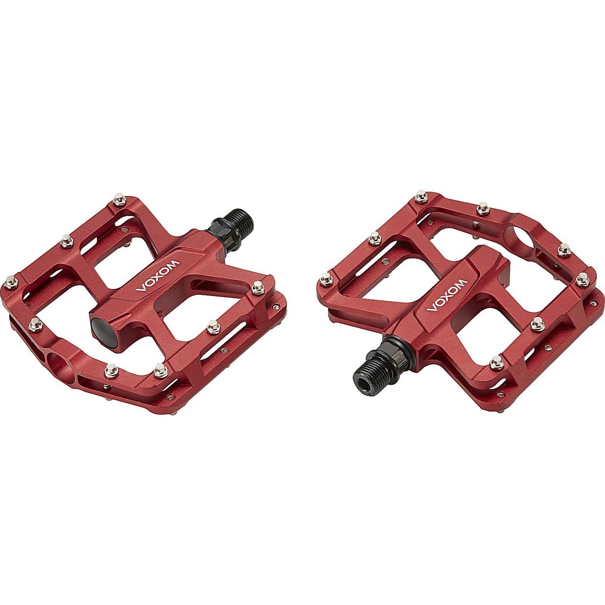 4026465153026 - MTB Pedale Pe16 Rot Anodisiert mit Breiter Plattform und Austauschbaren Stiften