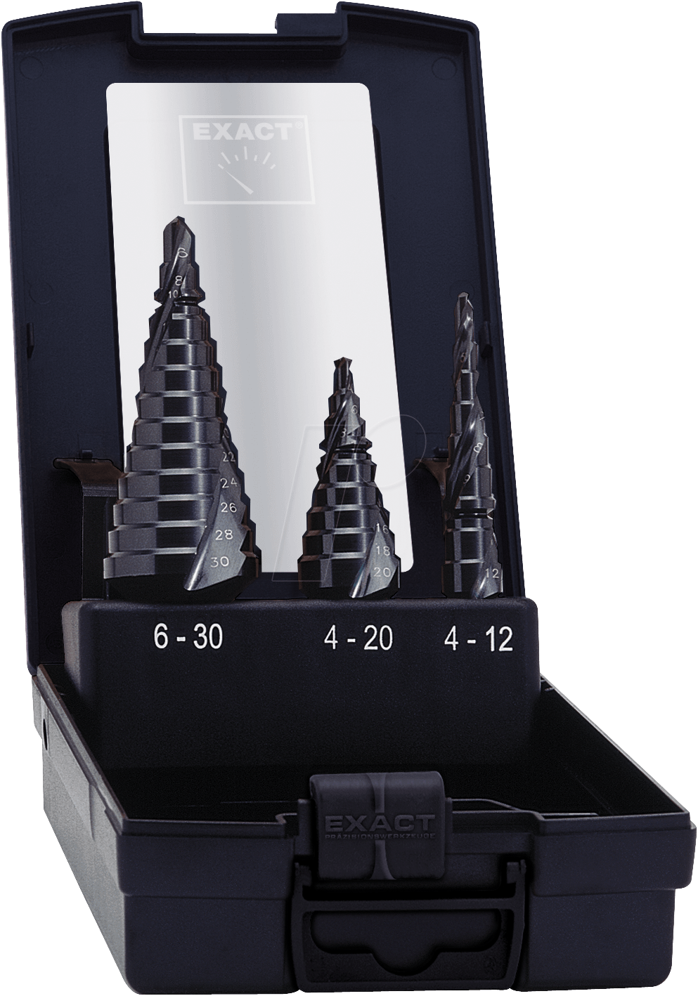 4026558070247 - Stufenbohrer Set 3 tlg 4 - 30 mm rotastop ( 07024 ) hss tialn spiralgenutet - Exact