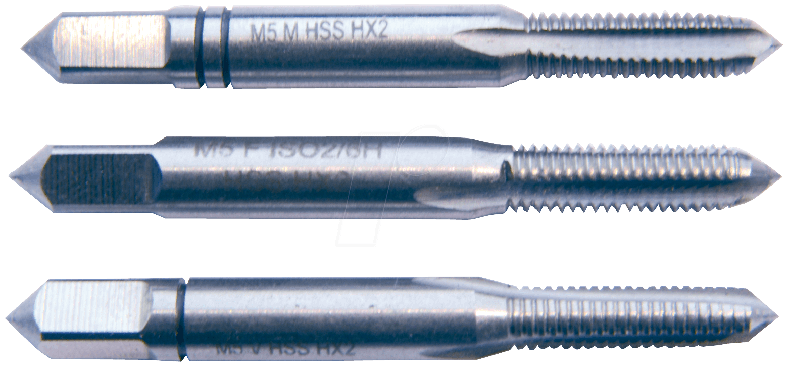 4026558100081 - Eventus By - 1610008 Handgewindebohrer-Set 3teilig metrisch M4 07 mm Rechtsschneidend din 352