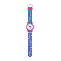 4026687124392 - Mädchenuhr Delfin mit Textilarmband blau pink