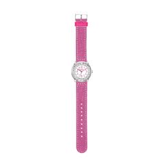 4026687133356 - Pinke Armbanduhr mit Quarzantrieb und Kristallen