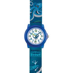4026687134803 - Kinderuhr Blue Sea aus Kunststoff blau