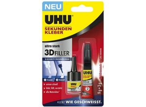 4026700454802 - Sekundenkleber 45480 3D Filler Blister 3g + 9g ultra stark 4026700454802 Uhu