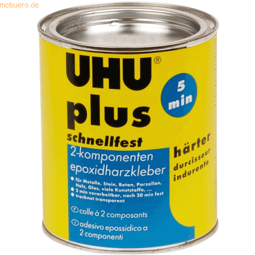 4026700456950 - 3 x Uhu 2-Komponenten-Epoxidhartkleber plus schnellfest Härter Dose 88