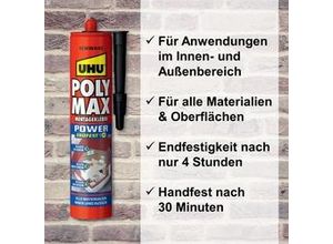 4026700472004 - Polymax Express universeller Konstruktionsklebstoff Schwarz 425g - UHU