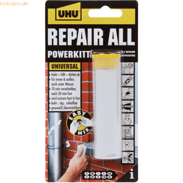 4026700490404 - 6 x Uhu 2-Komponenten-Knetmasse Repair All Powerkitt 60g