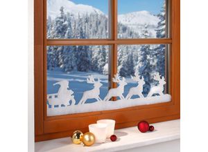 4026856803547 - Weihnachtliche Fensterdeko Rentiere 18 cm hoch 19 m lang