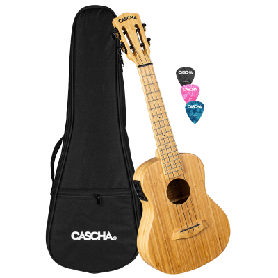 4026929926890 - Konzert Ukulele Bamboo Natur mit Tonabnehmersystem