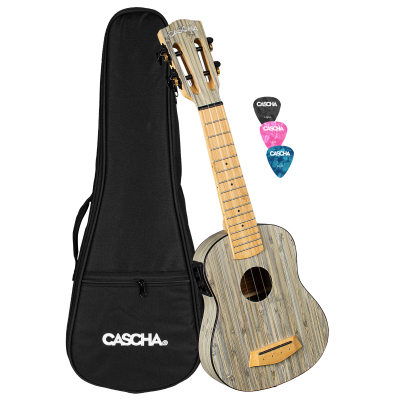 4026929926975 - Sopran Ukulele Bamboo Graphit mit Tonabnehmersystem