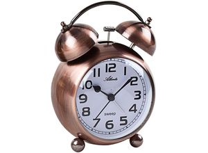 4026934210229 - Glockenwecker ATLANTA 2102 18 braun (kupferfarben) Wecker