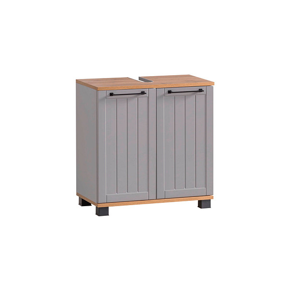 4027181118009 - Waschtischunterschrank ohne Waschbecken Jelda 154176 platingrau eiche-landhaus 598 x 326 x 624 cm 4027181118009 MÖBELPARTNER