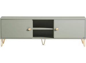 4027181120996 - TV-Board LOOKS BY WOLFGANG JOOP Looks Organic Sideboards Gr B H T 1600 cm x 532 cm x 390 cm grün (pistazie) TV-Lowboards Mit hochwertigen Metallbeschlägen und Softclose-Scharnieren