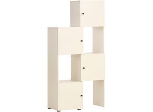 4027181122020 - Schieberegal SCHILDMEYER Lovund Breite variabel von 42 bis 70 cm Regale Gr B H T 420 cm x 1631 cm x 347 cm beige (cremebeige) 4 Türen mit Softclose-Funktion