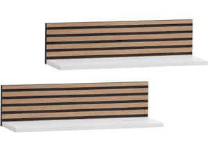 4027181124925 - Wandregal SCHILDMEYER Ryker Wandregal Breite 60 cm weiß (weiß akustik) B60cm H157cm T173cm FSC-zertifizierter Holzwerkstoff Regale