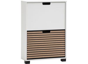 4027181124956 - Schuhschrank »Ryker Schuhschrank Breite 59 cm« (1 St) eine Klappe in Akustikplatten-Optik Platz für 6 Paar Schuhe