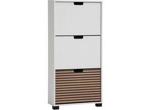 4027181124970 - Schuhschrank »Ryker Schuhschrank Breite 59 cm« (1 St) eine Klappe in Akustikplatten-Optik Platz für 9 Paar Schuhe