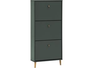 4027181125175 - Schuhschrank »Bjarne Breite 59 cm« Griffe und Möbelfüsse aus Massivholz Platz für bis zu 9 Paar Schuhe