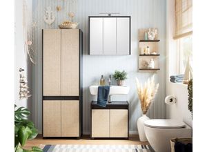 4027181125229 - - Waschbeckenunterschrank »Sander« - 57x33x546cm - anthrazit - Holz   Kunststoff   Metall