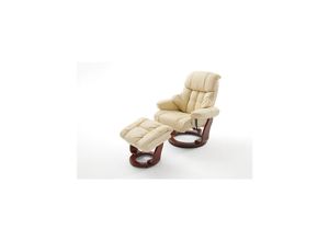 4027207018528 - iNNoSeat by MCA + CALGARY Relaxer mit Hocker - versch Farben - Creme Walnuss