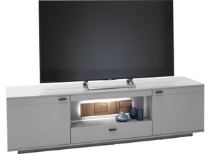 4027207190231 - Lowboard MCA FURNITURE Zadar Sideboards Gr B H T 205 cm x 58 cm x 50 cm Mit LED Beleuchtung 1 grau (arktis grau) Lowboards TV Schrank für bis 80 Zoll Arktis Grau wahlweise mit Beleuchtung