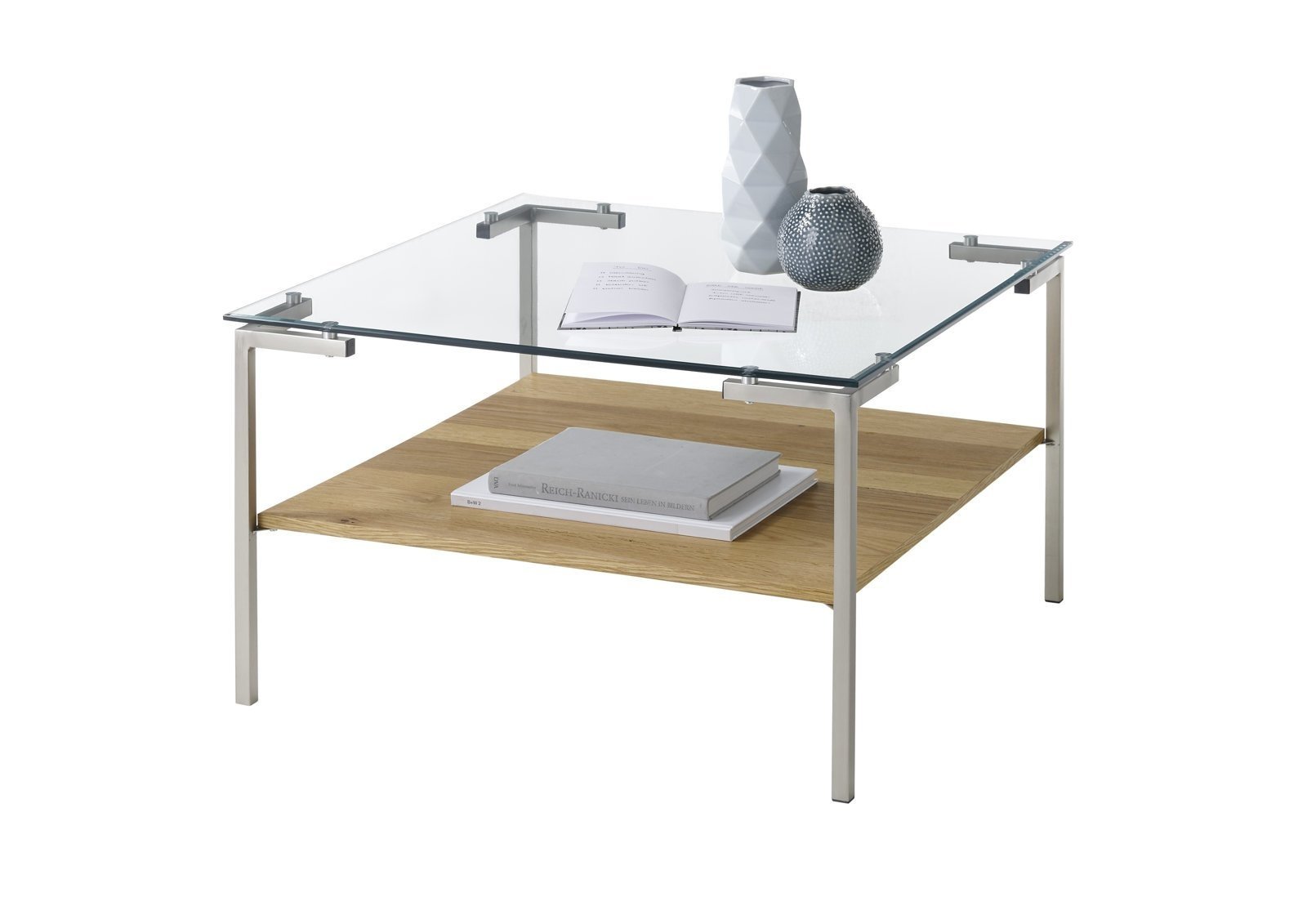 4027207190682 - MCA Möbel Couchtisch mit Glasplatte - Max 20 kg - 65 x 65 x 46 cm