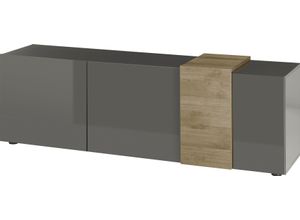 4027207205393 - Lowboard MCA FURNITURE Sideboards Gr B H T 181 cm x 59 cm x 44 cm grau (dunkelgrau hochglanz) Lowboards Breite ca 181 cm