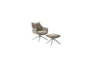 4027207236816 - iNNoSeat by MCA + PARKER Drehstuhl mit Armlehnen (Edelstahl) - versch Farben - Edelstahl   Cappuccino