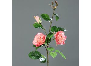 4027234845388 - Kunstblume Rose (H 90 cm) H 90 cm pink Pflanze Kunstpflanze Zimmerpflanze