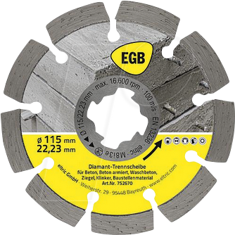 4027236049937 - 752670 - Diamant-Trennscheibe 115 mm Beton X-Lock