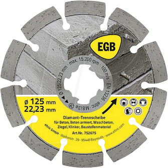 4027236049944 - 752675 - Diamant-Trennscheibe 125 mm Beton X-Lock