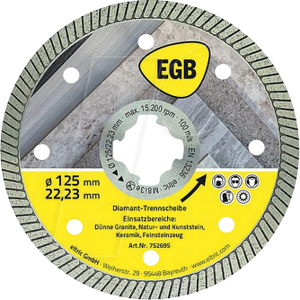 4027236049968 - 752695 - Diamant-Trennscheibe 125 mm Beton Fine Cut X-Lock