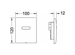 4027255011526 - Tece - planus Urinal Elektronik 230 12 v Netz edelstahl gebürstet - Edelstahl