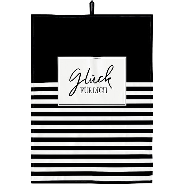 4027268312511 - Geschirrtuch 50 x 70 cm 100 % Baumwolle 2 Aufhänger Motiv Glück für Dich 4027268312511 LA VIDA