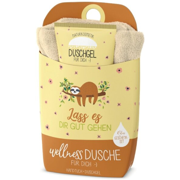 4027268337149 - Geschenkset Duschgel 200ml+Handtuch Motiv Faultier 4027268337149 LA VIDA