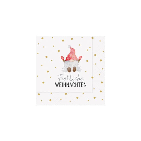 4027268337675 - WeihnZelltuchserviette 33x33cm Wichtel 4027268337675 FÜR DICH 20 Stück 4027268337675 - WeihnZelltuchserviette 33x33cm Wichtel 4027268337675 FÜR DICH 20 Stück
