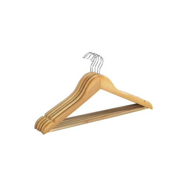 4027285190055 - WENKO 5er Set Kleider Bügel ECO Natur Holz Wäsche Holz Kleider Haken Hosen Steg 4027285190055 - WENKO 5er Set Kleider Bügel ECO Natur Holz Wäsche Holz Kleider Haken Hosen Steg